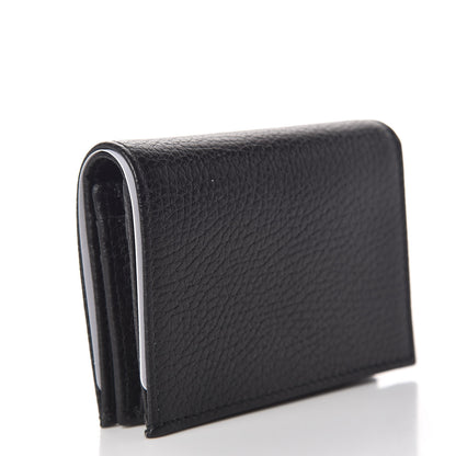 Gucci Pebbled Calfskin GG Marmont Card Case Black 3 of 8
