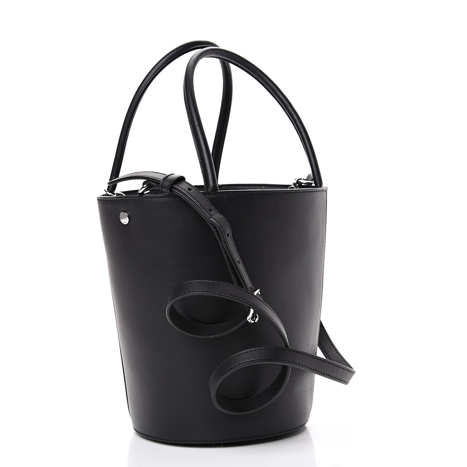 Alexander Wang Calfskin Roxy Large Chain Bucket Black Silver Hardware 2 of 12