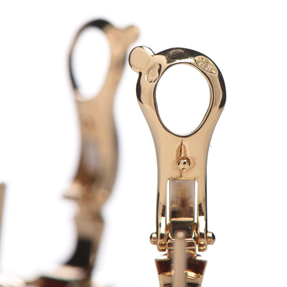 Van Cleef & Arpels 18K Yellow Gold Carnelian Vintage Alhambra Earrings 6 of 6