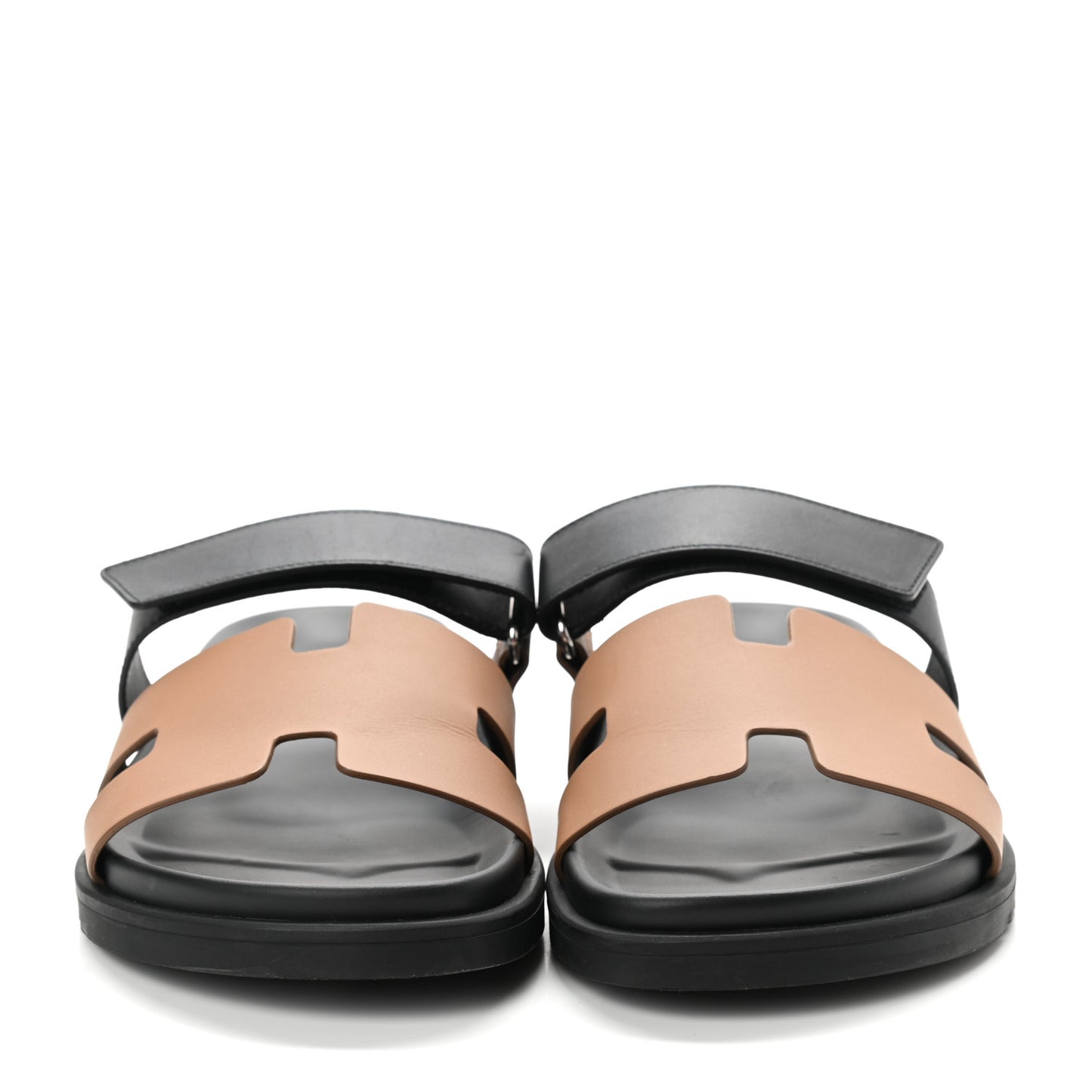 Calfskin Mens Chypre Sandals 40 Naturel Safari Black