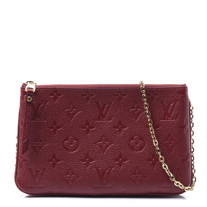 Louis Vuitton Empreinte Double Zip Pochette Cherry Berry 1 of 11