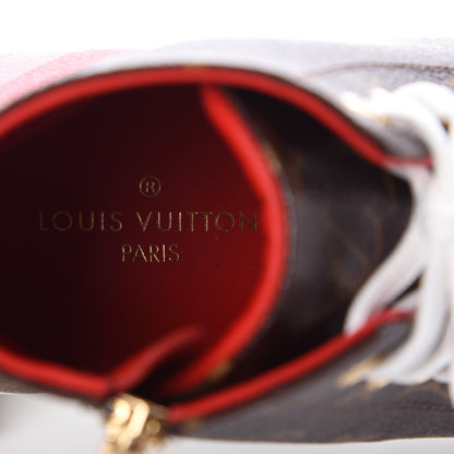 Louis Vuitton Calfskin Patent Monogram Stellar Sneaker Boots 35.5 Rouge 10 of 11