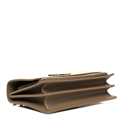 Saint Laurent Calfskin Medium Monogram Sunset Dark Beige 4 of 9