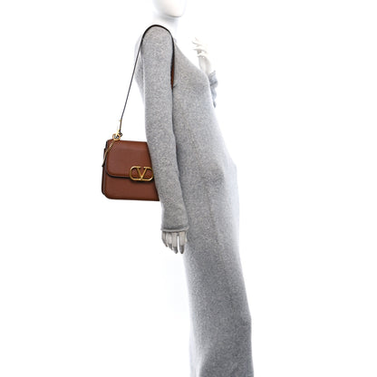 Valentino Garavani Grained Calfskin Large VSling Shoulder Bag Saddle Brown 2 of 9