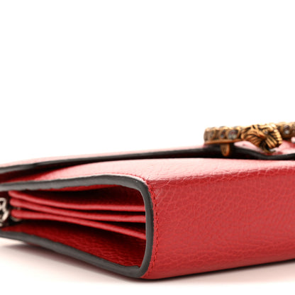 Gucci Calfskin Mini Dionysus Chain Wallet Hibiscus Red 9 of 12