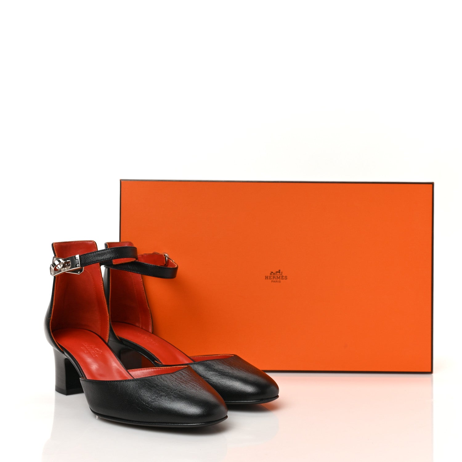 Hermes Goatskin Baby 55 Pumps 36 Black 8 of 8