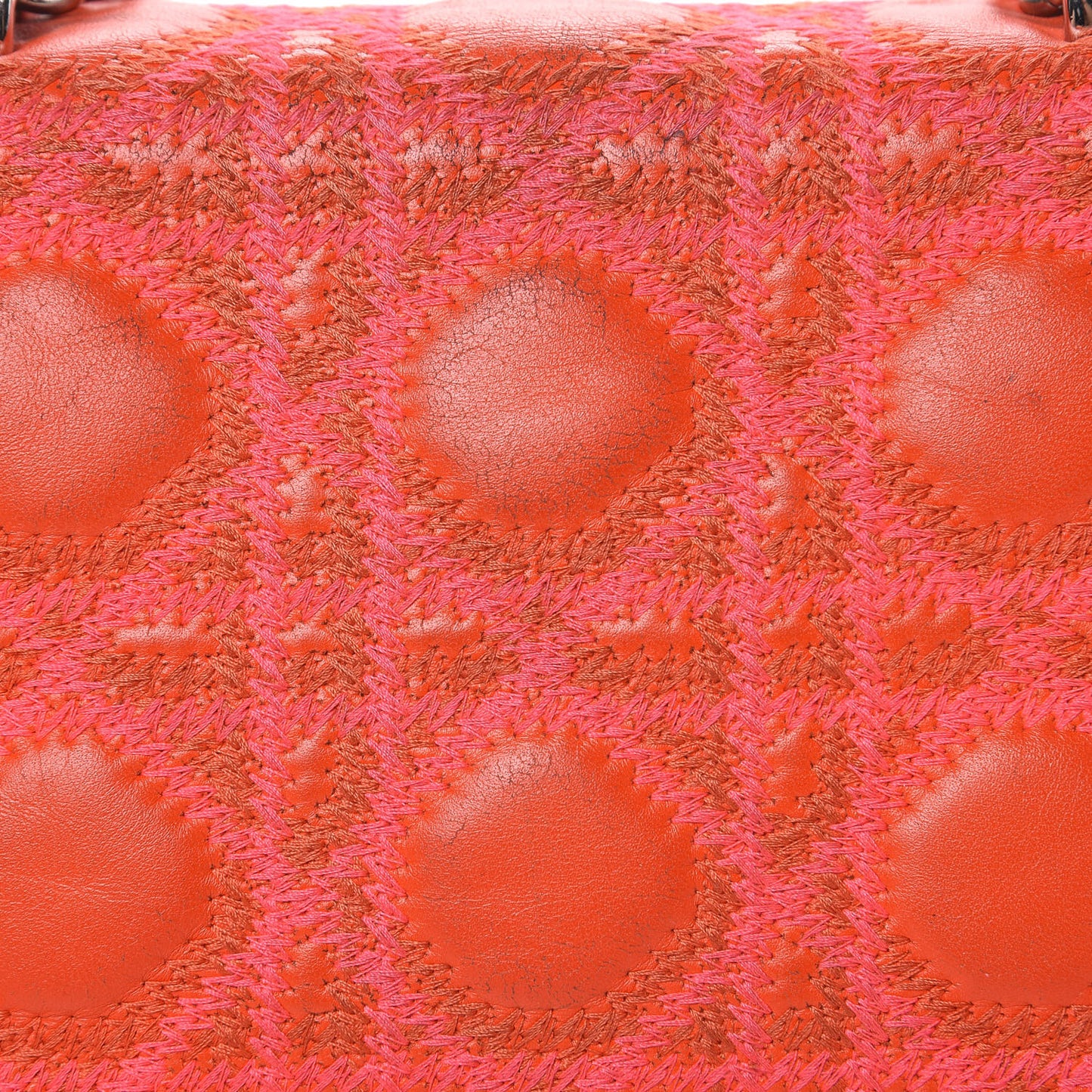 Lambskin Cannage Mini Miss Dior Flap Orange