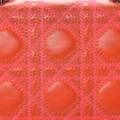Christian Dior Lambskin Cannage Mini Miss Dior Flap Orange 9 of 15