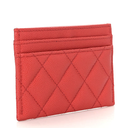 Chanel Caviar Quilted CC Card Holder Orange 3 of 8
