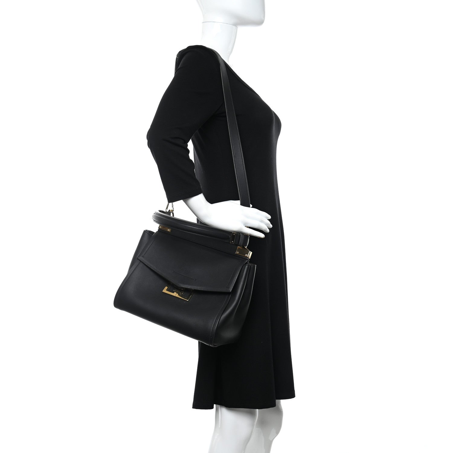 Givenchy Calfskin Small Mystic Shoulder Bag Black 3 of 5