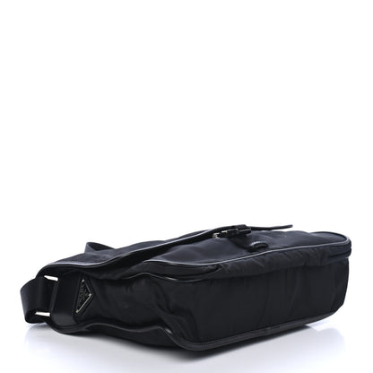Prada Tessuto Nylon Saffiano Logo Messenger Bag Black 2 of 4