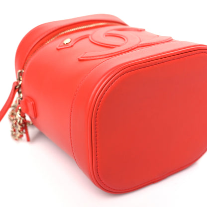 Chanel Lambskin Timeless Vanity Cosmetic Case Red 8 of 9