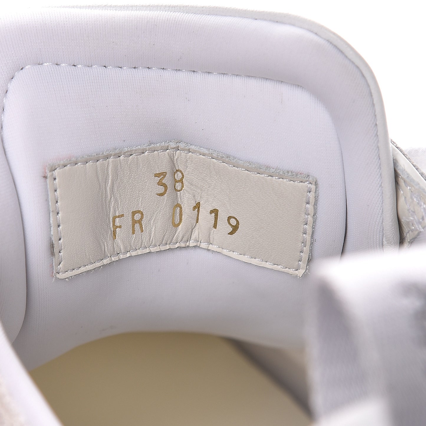 Calfskin Neoprene Jaw Low Sneakers 38 White