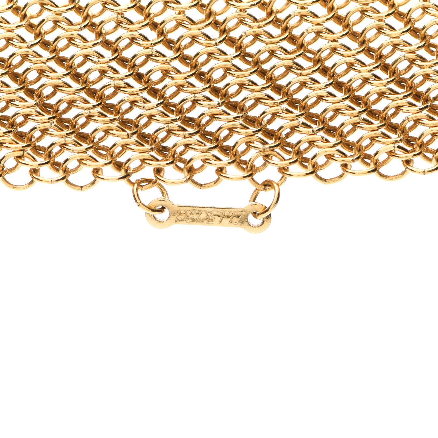 Tiffany 18K Yellow Gold Elsa Peretti Mesh Necklace 5 of 5