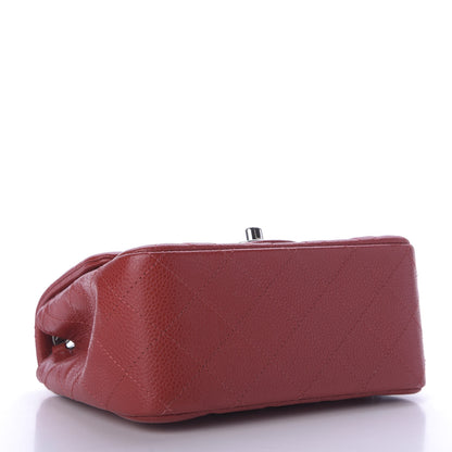 Chanel Caviar Quilted Mini Square Flap Red 4 of 9