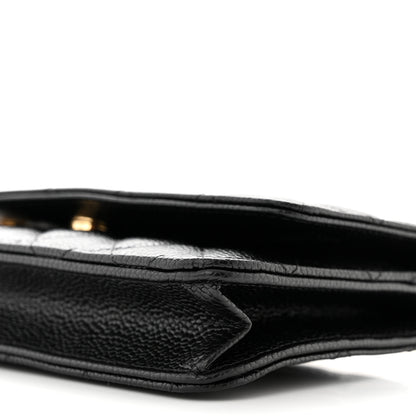 Chanel Caviar Quilted Wallet on Chain WOC Black 11 of 12