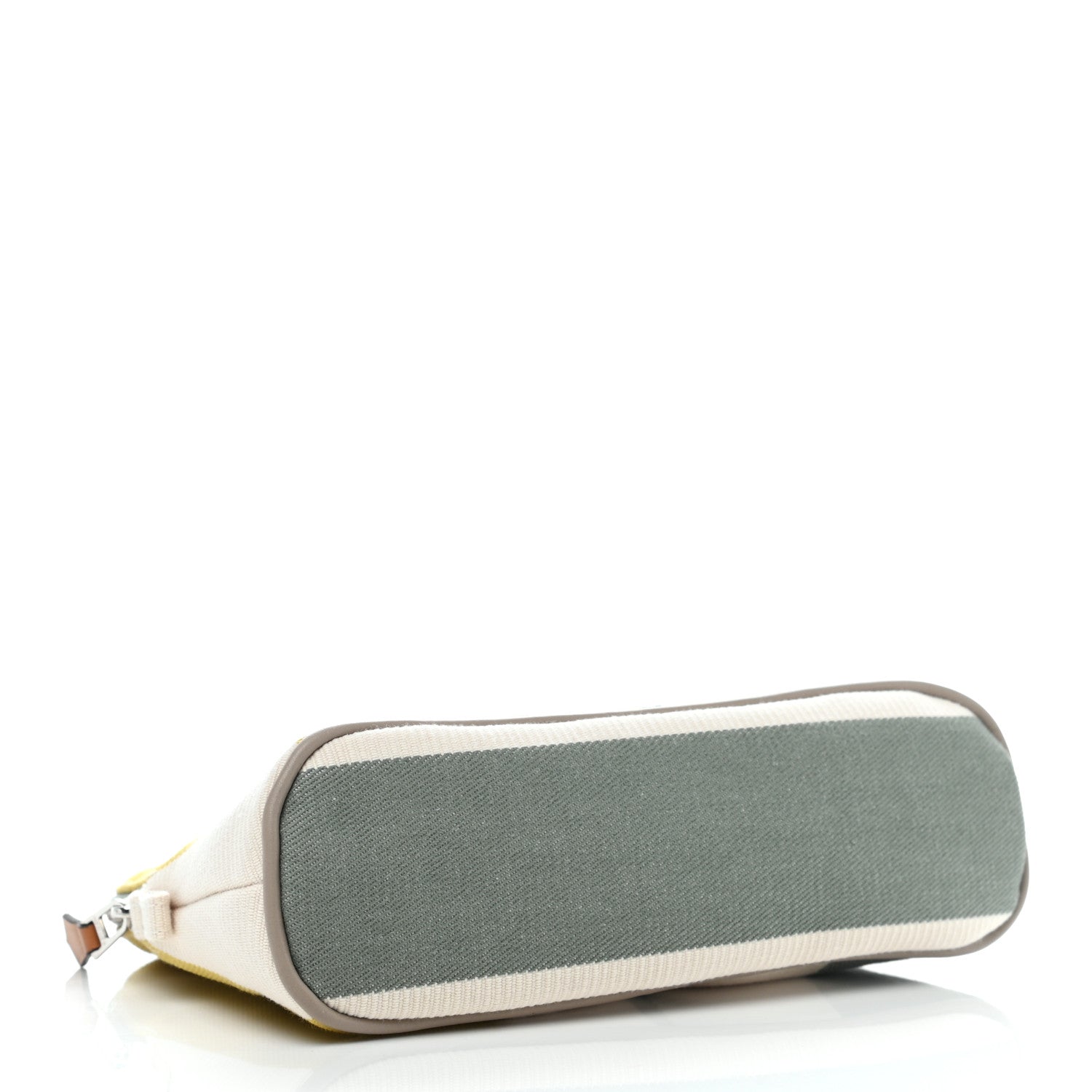 Hermes Cotton Stripe Bolide Rayures Rocabar Mini Travel Cosmetic Pouch Absinthe 4 of 7