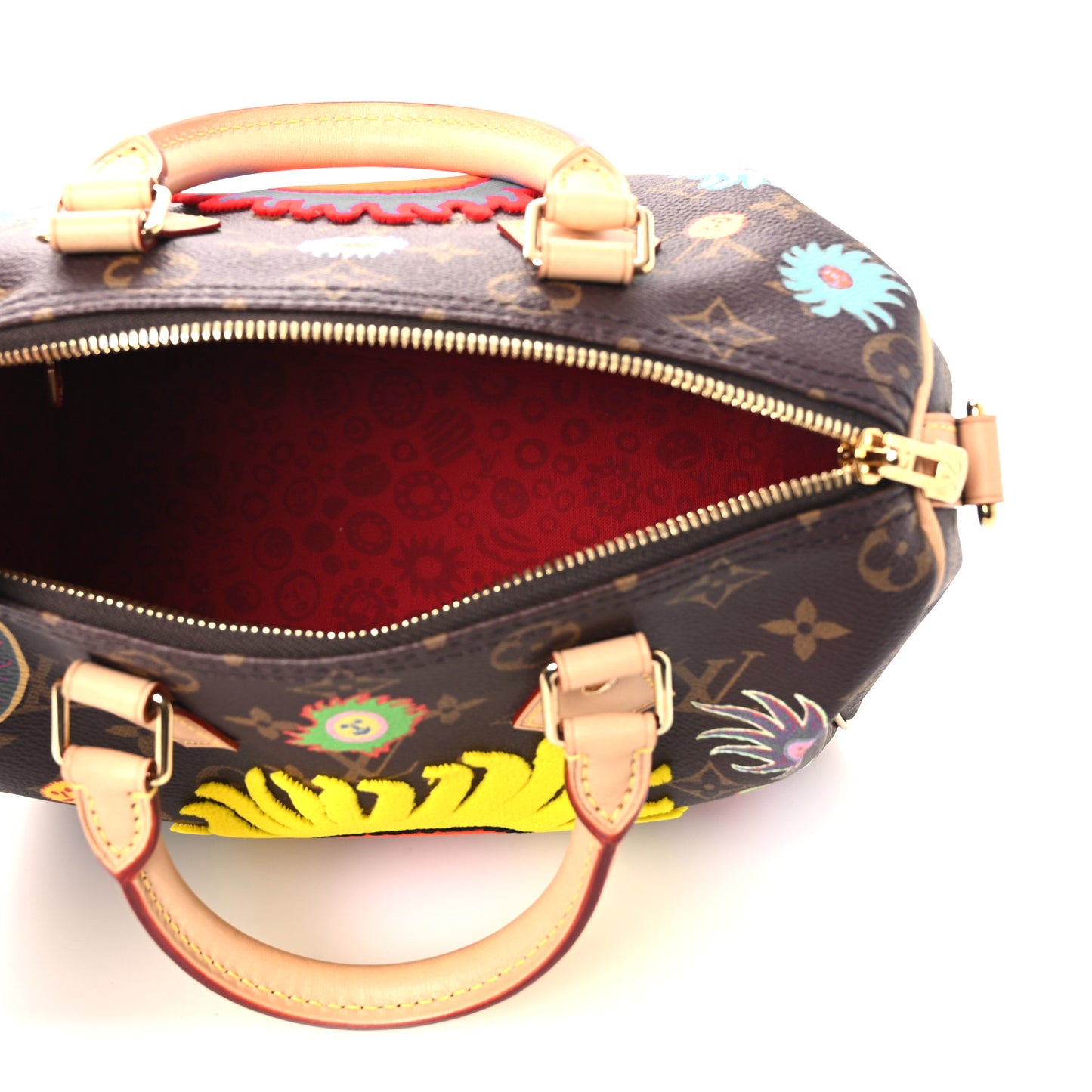 LV X YK Monogram Embroidered My Eternal Soul Speedy Bandouliere 25 Multicolor