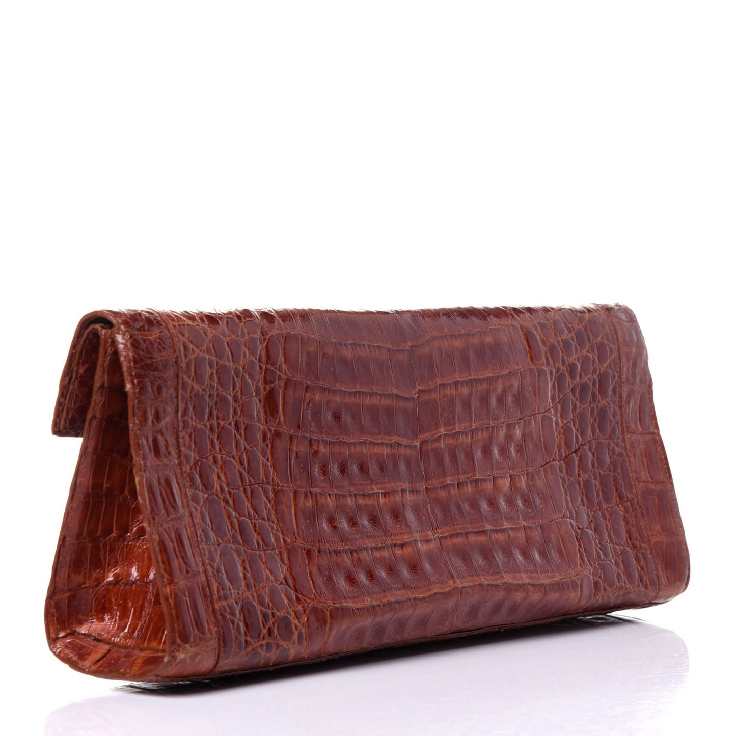 Crocodile Clutch Brown