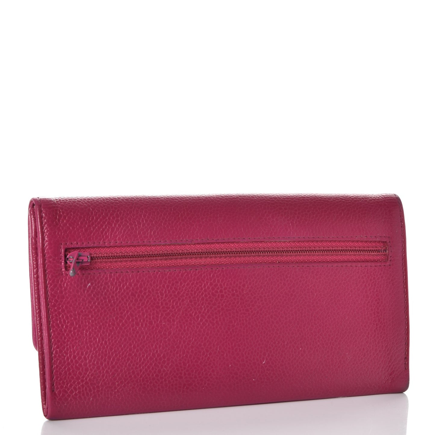 Caviar CC Flap Clutch Wallet Pink