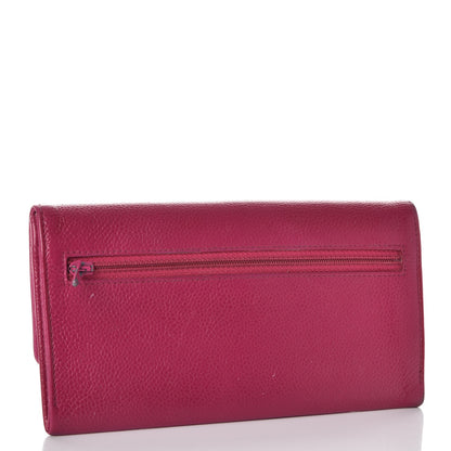 Chanel Caviar CC Flap Clutch Wallet Pink 3 of 18