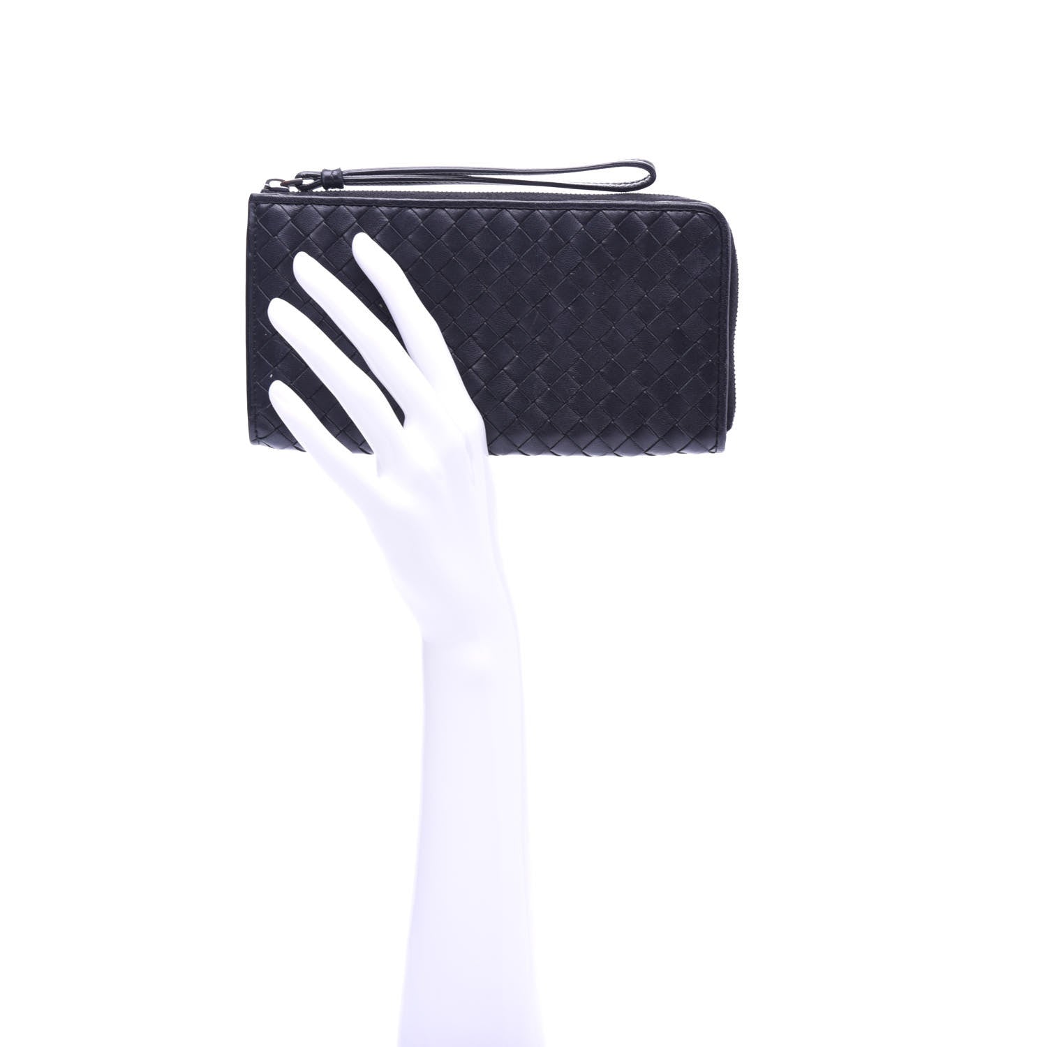 Bottega Veneta Nappa Intrecciato Zip Around Wallet Black 2 of 6