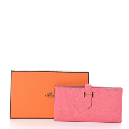 Hermes Epsom Bearn Gusset Wallet Rose Azalee 7 of 7