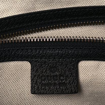Gucci Velvet GG Monogram Textured Calfskin Web Medium Duffle Bag Blue Beige Black 6 of 14