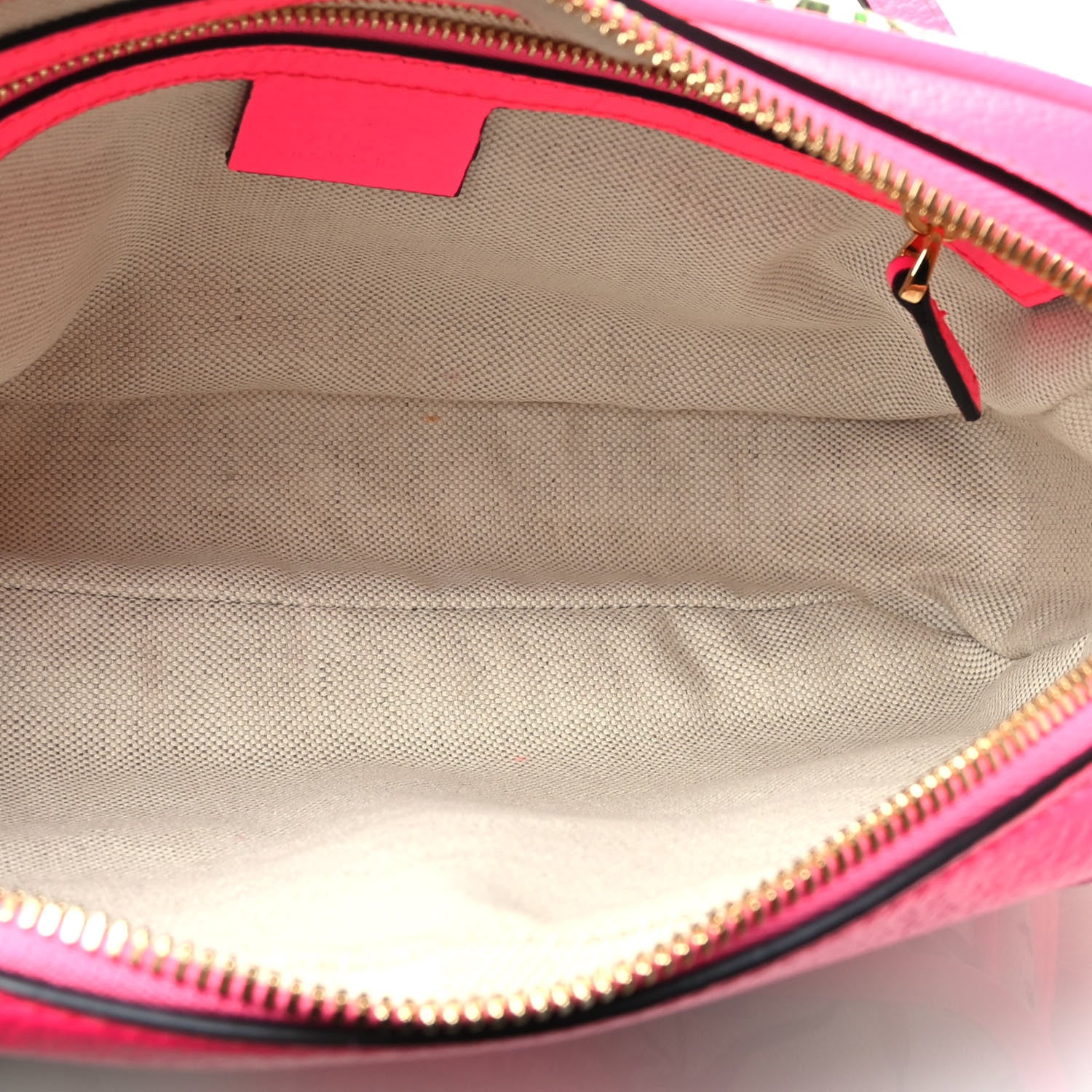 Gucci Canvas Flora Floral Shoulder Bag White Fuchsia Fluo 3 of 3