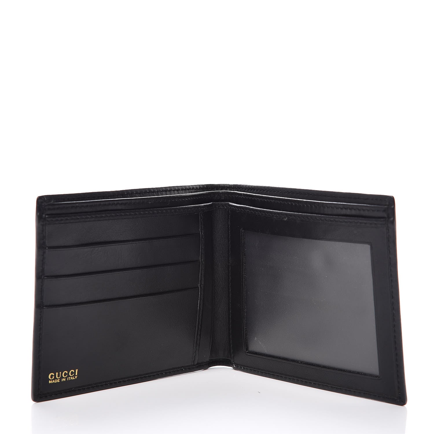 Gucci Calfskin Web Bi-Fold Wallet Black 5 of 6