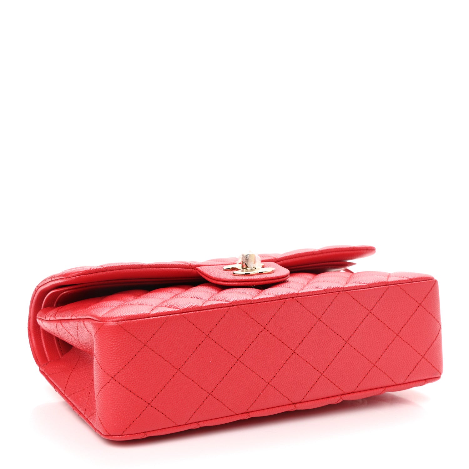 Chanel Caviar Quilted Small Double Flap Red 4 of 11