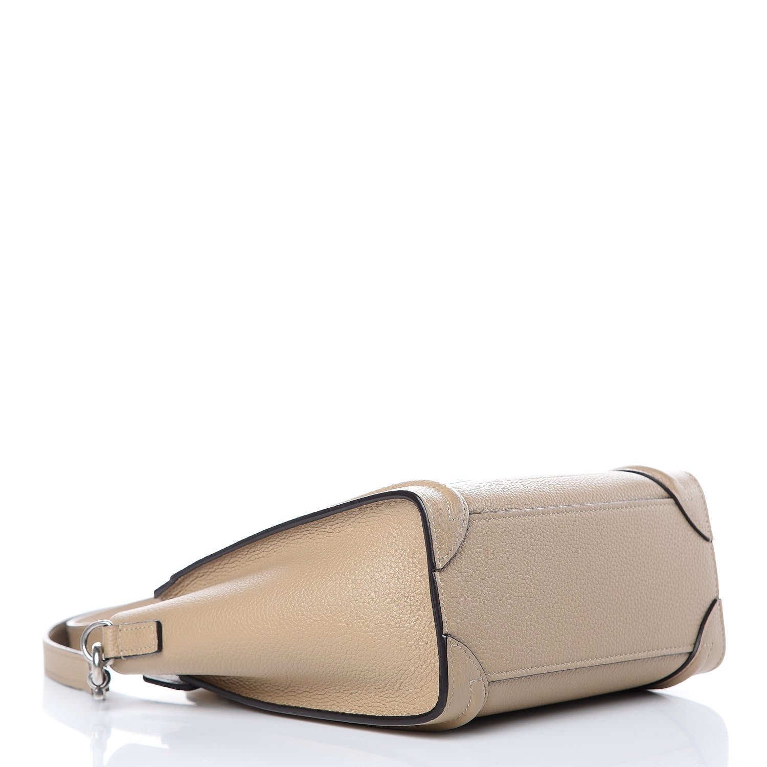 Celine Drummed Calfskin Nano Luggage Dune 4 of 8