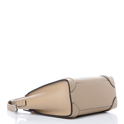 Celine Drummed Calfskin Nano Luggage Dune 4 of 8