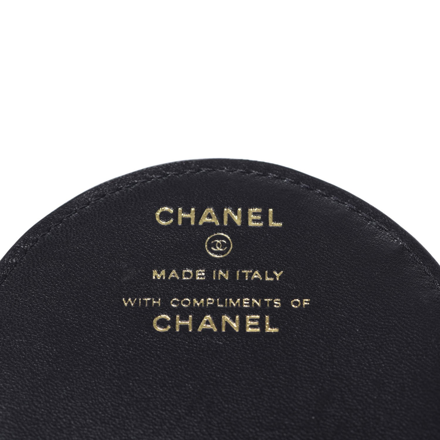 Chanel Lambskin Quilted Round Luggage Tag Black 5 of 7