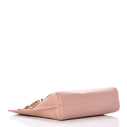 Burberry Trench Calfskin Medium Zip Lock Pouch Ash Rose Pale Clementine 4 of 10