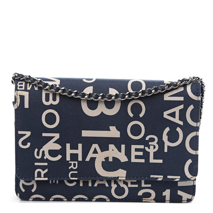 Chanel Denim Coco Wallet On Chain WOC Blue 1 of 12