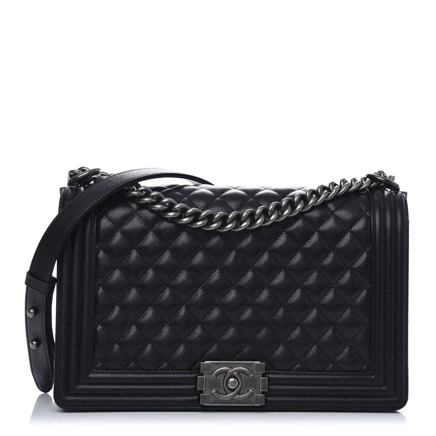 Caviar Quilted New Medium Boy Flap Black