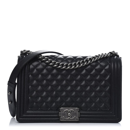 Chanel Caviar Quilted New Medium Boy Flap Black 1 of 12