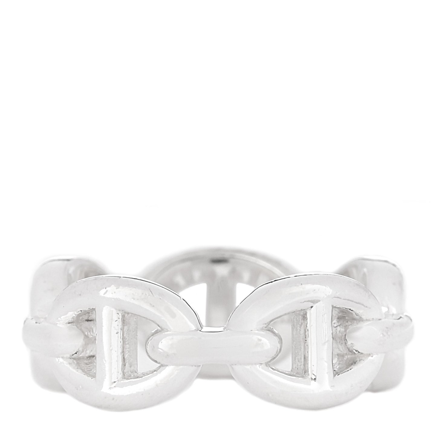 Sterling Silver PM Chaine d'Ancre Enchainee Band Ring 49 4.75