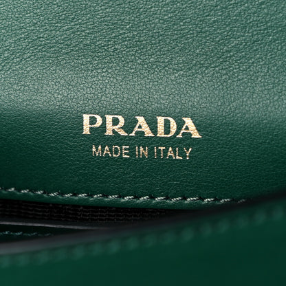 Prada Saffiano City Calf Crystal Cahier Belt Bag Biliardo Black 7 of 13