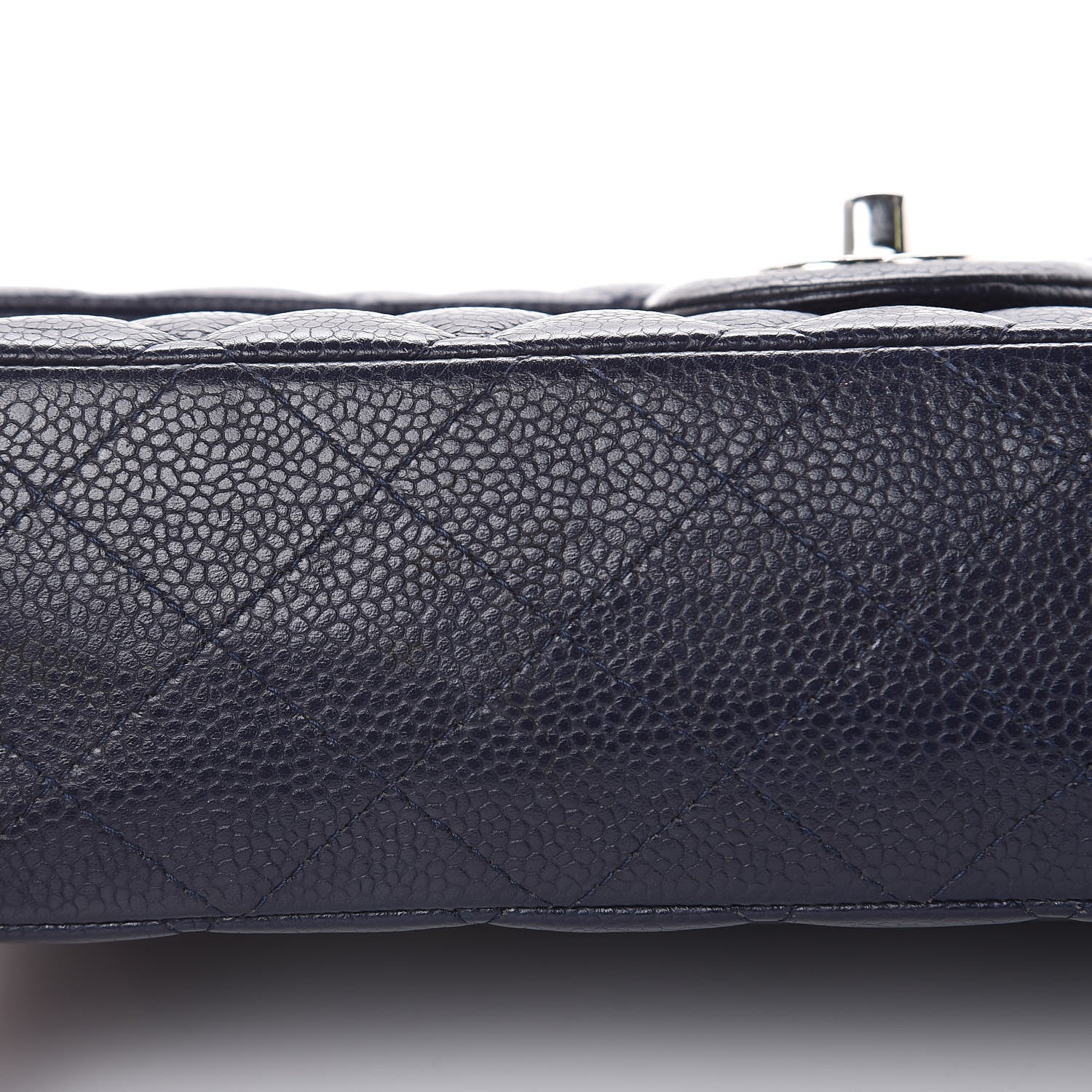 Chanel Caviar Quilted Medium Double Flap Dark Blue 11 of 18