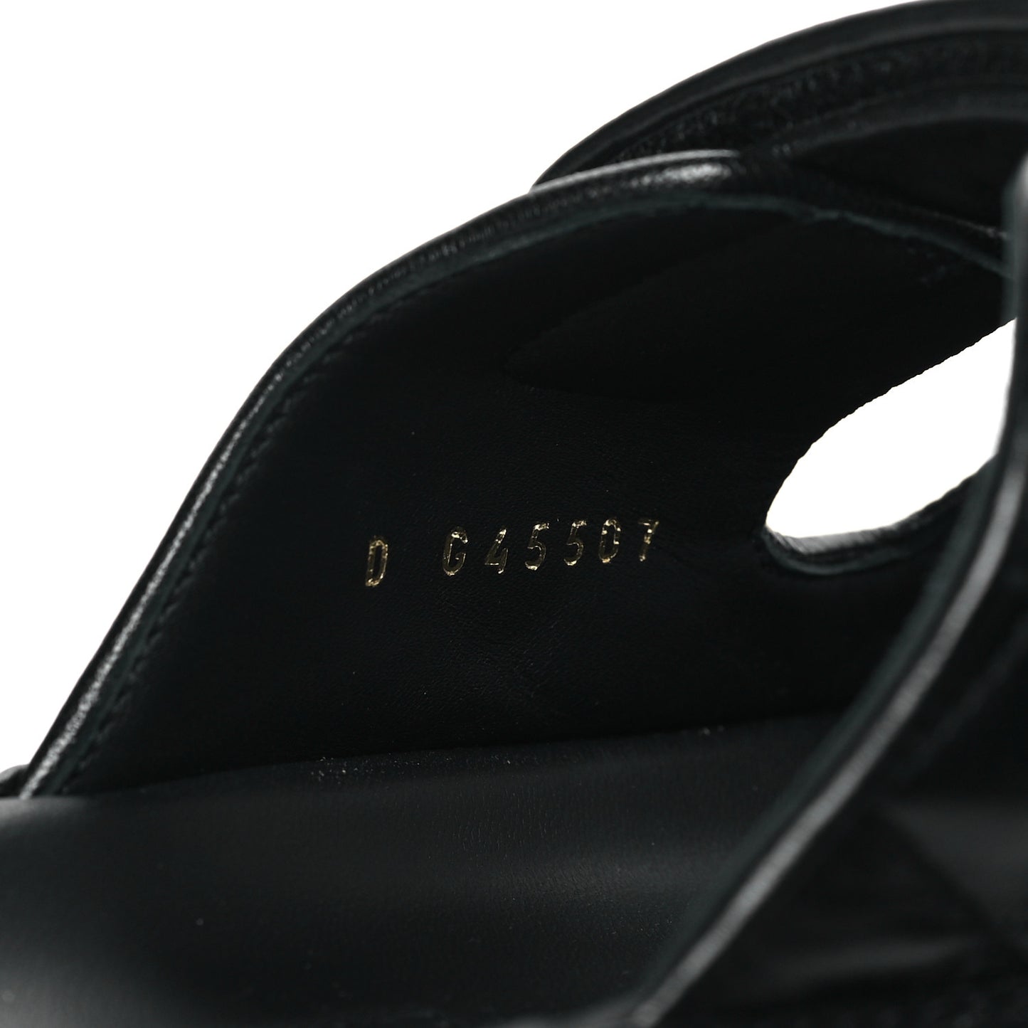 Lambskin Quilted Velcro Dad Chain CC Slide Sandals 38 Black