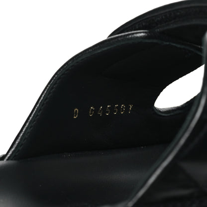 Chanel Lambskin Quilted Velcro Dad Chain CC Slide Sandals 38 Black 8 of 9