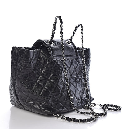 Chanel Glazed Calfskin Quilted Beijing Backpack Black 3 of 10