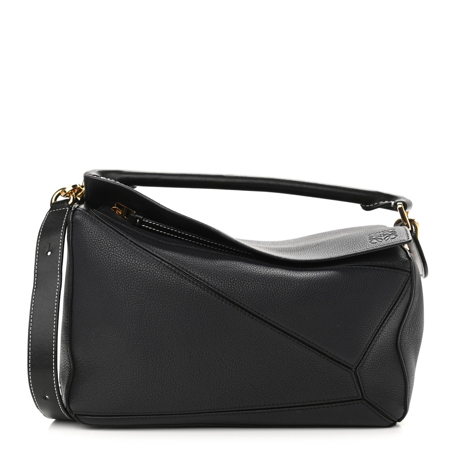 Loewe Calfskin Medium Puzzle Bag Midnight Blue Black 1 of 11