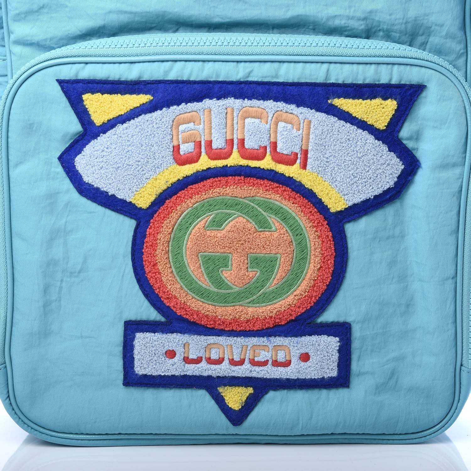 Gucci Nylon Twill 80s Logo Patch Backpack Lago 9 of 9