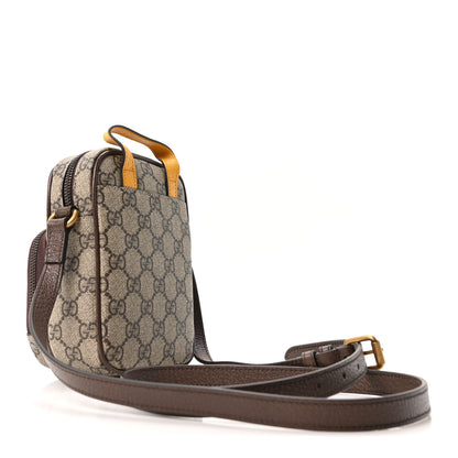 Gucci GG Supreme Monogram Mini Neo Vintage Double Zip Messenger Bag Beige New Acero Crop 3 of 9