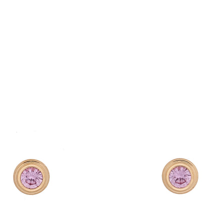 Cartier 18K Pink Gold Pink Sapphire D'Amour Earrings 1 of 5