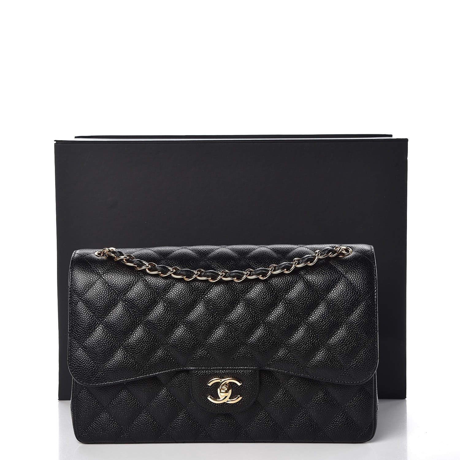 Chanel Caviar Quilted Jumbo Double Flap Black 11 of 11
