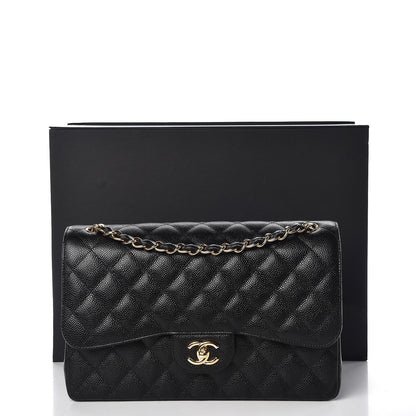 Chanel Caviar Quilted Jumbo Double Flap Black 11 of 11